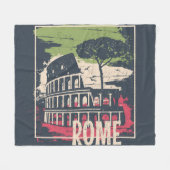 Rom Typografie: Eiffelturmposter. Fleecedecke (Vorderseite (Horizontal))