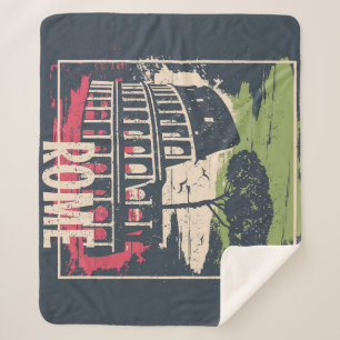 Rom Typografie: Eiffelturmposter. Sherpadecke