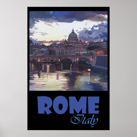 Rom Vatikan Italien Retro Travel Poster (Vorne)