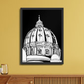 Rom Vatikanstadt St. Peter's Dome Travel Print Poster
