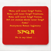 "Rom vergisst nie…", Mousepad, rot Mousepad (Vorne)
