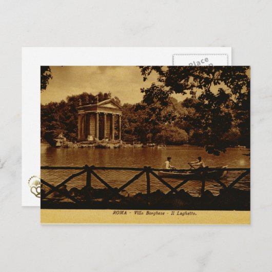 Rom, Villa Borghese Postkarte (Vorne/Hinten)