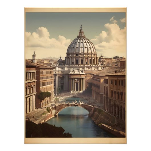 Rom-Vintage-Plakat Fotodruck (Vorne)