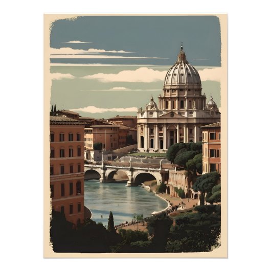 Rom-Vintage-Plakat Fotodruck (Vorne)