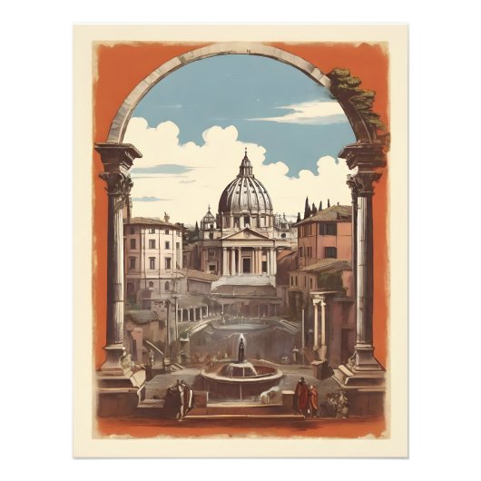 Rom-Vintage-Plakat Fotodruck (Vorne)
