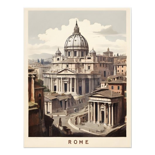 Rom-Vintage-Plakat Fotodruck (Vorne)