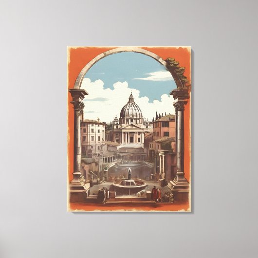 Rom-Vintage-Plakat Leinwanddruck (Vorderseite)