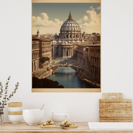 Rom-Vintage-Plakat Poster (Küche)