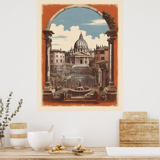 Rom-Vintage-Plakat Poster (Küche)