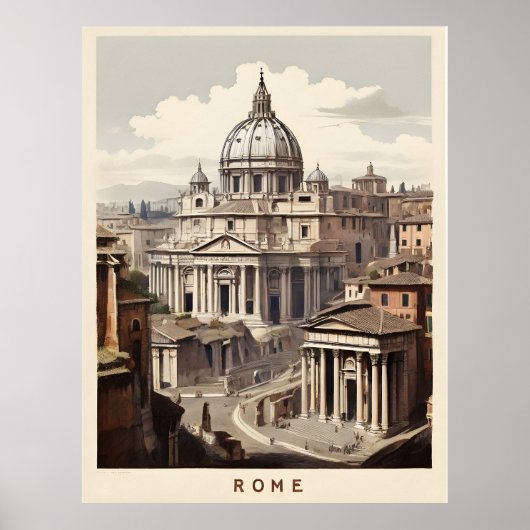 Rom-Vintage-Plakat Poster (Vorne)
