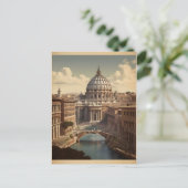 Rom-Vintage-Plakat Postkarte (Stehend Vorderseite)