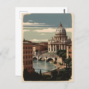 Rom-Vintage-Plakat Postkarte