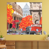 Rom-Vintage-Poster mit Raingesang Leinwanddruck (Insitu (Wohnzimmer))