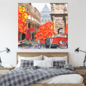 Rom-Vintage-Poster mit Raingesang Leinwanddruck (Insitu (Schlafzimmer))