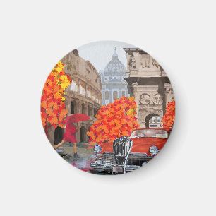 Rom-Vintage-Poster mit Raingesang Magnet