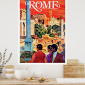 Rom, Vintage Reiseplakat Poster (Küche)