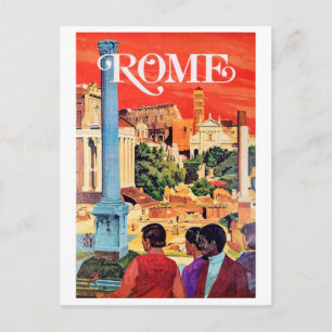 Rom, Vintage Reiseplakat Postkarte