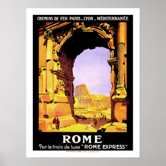 Rom Vintage Travel Poster