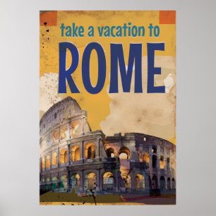 Rom Vintage Travel Poster