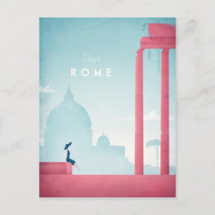 Rom Vintage Travel Poster - Kunst, Dichtung und Mu Postkarte