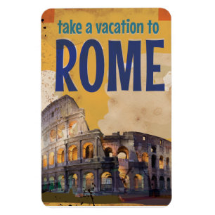 Rom Vintage Travel Poster Magnet