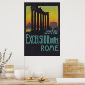 Rom Vintages italienisches Reiseplaner Excelcior H Poster (Küche)