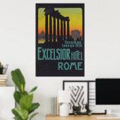 Rom Vintages italienisches Reiseplaner Excelcior H Poster (Heimbüro)