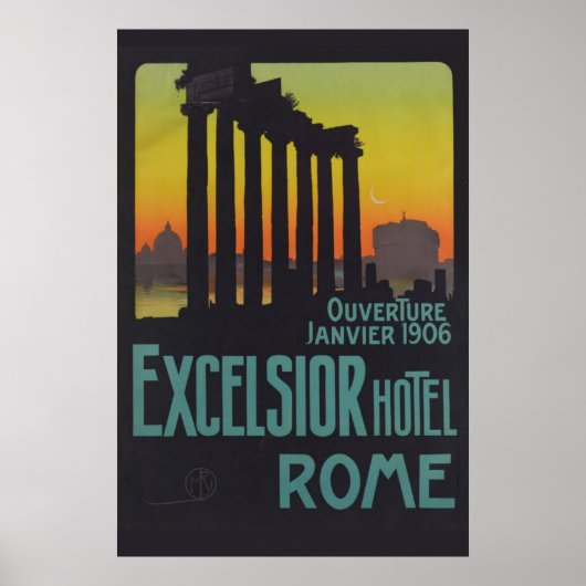 Rom Vintages italienisches Reiseplaner Excelcior H Poster (Vorne)