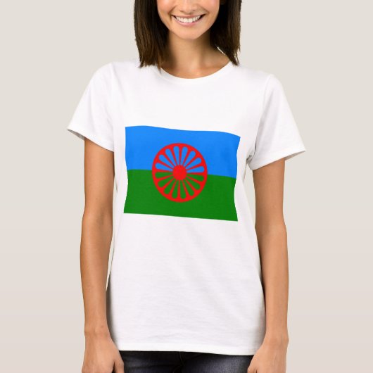 Roma-Flagge (Romani Flag) T-Shirt (Vorderseite)