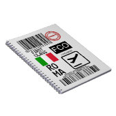 Roma-Flughafenreisetag Notizblock (Rechte Seite)