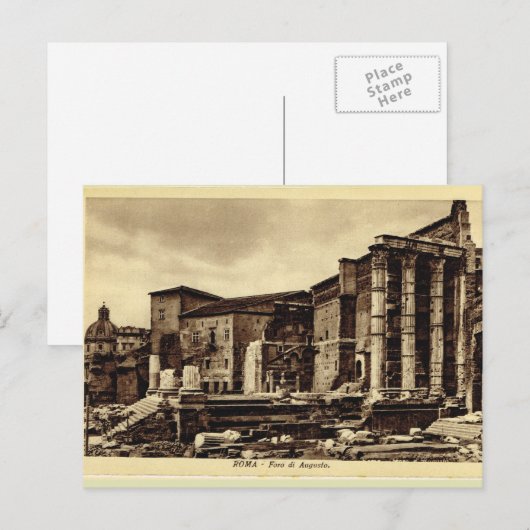 Roma, Forum Augustus Postkarte (Vorne/Hinten)