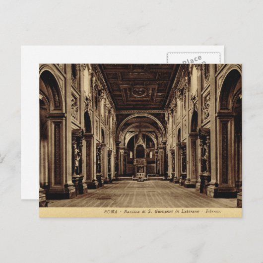 Roma, Inside St John in Lateran Postkarte (Vorne/Hinten)