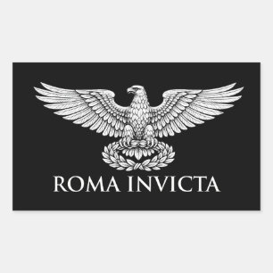 ROMA INVICTA Römischer Aquila Adler Emblem Rechteckiger Aufkleber