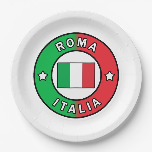 Roma Italia Pappteller (Vorderseite)