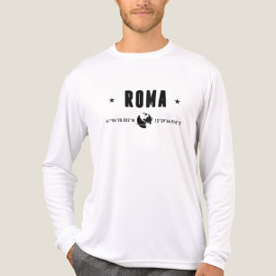 Roma Koordinaten mit Globus und Sternen Tri-Blend Shirt