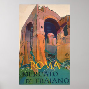 Roma Mercato Di Traiano, Alte Ruinen, Italien Reis Poster