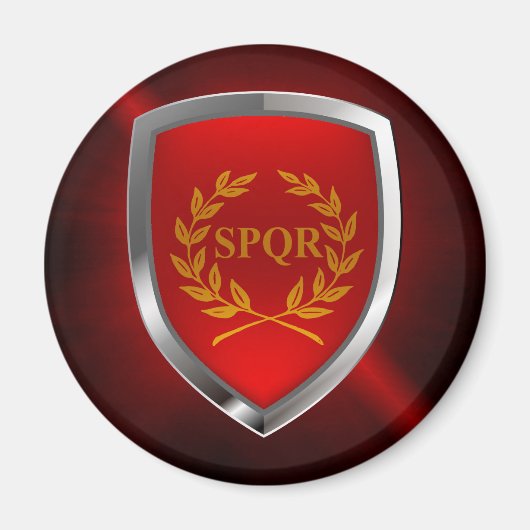Roma Mettalic Emblem Magnet (Vorne)
