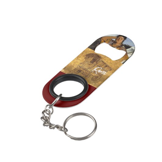 "Roma" Mini Flaschenöffner (Rückseite Schrägansicht)