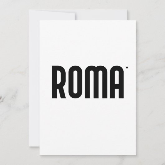 Roma - minimalistic typography card karte (Vorderseite)