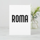 Roma - minimalistic typography card karte (Stehend Vorderseite)