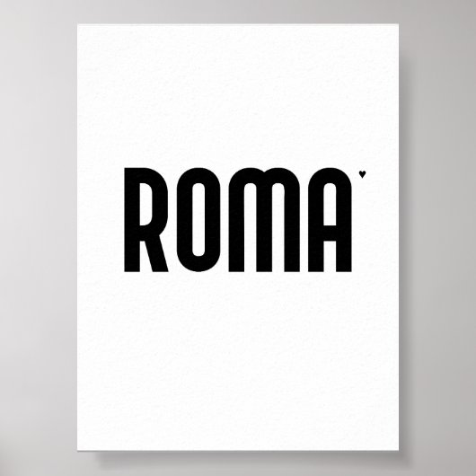 Roma - minimalistic typography poster (Vorne)