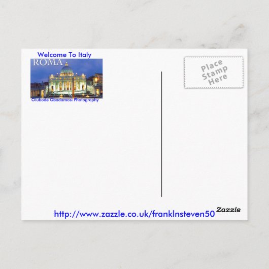 ROMA (OLUBODE GBADAMOSI) POSTKARTE (Rückseite)