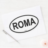 ROMA OVALER AUFKLEBER (Umschlag)
