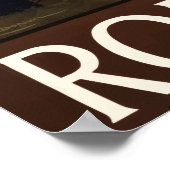 Roma, Rom, Alte Ruinen, Italien Reiseplakat Poster (Ecke)