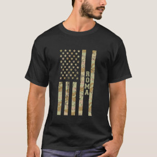 Roma Rom Italien Wüsten-Tarnung abgenutzt Amerikan T-Shirt