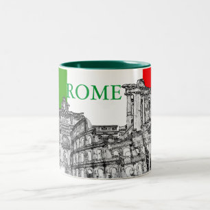 Roma, Rom... Reisemitgift Geschenke Zweifarbige Tasse