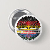 Roma Romani Deutsch Baum Wurzel Deutschland Button (Vorne & Hinten)