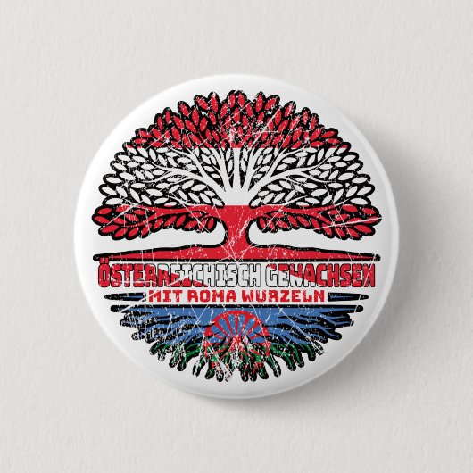 Roma Romani Österreichisch Baum Wurzel Button (Vorderseite)