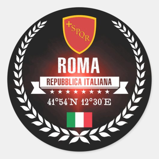 Roma Runder Aufkleber (Vorderseite)