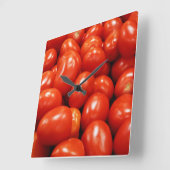 Roma Tomatoes Quadratische Wanduhr (Winkel)